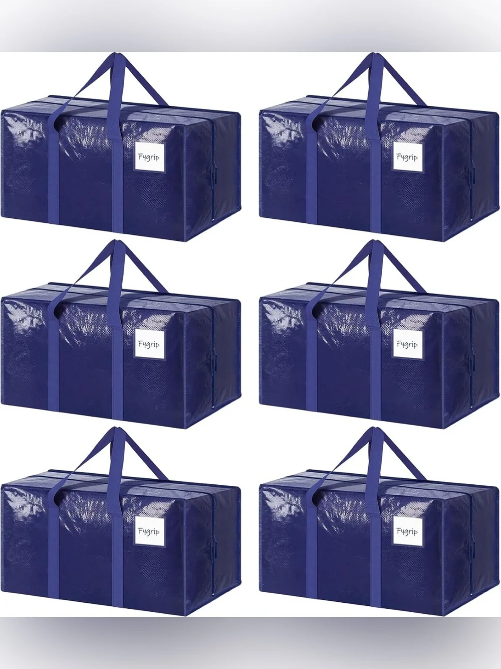 Navy Storage Tote Bag - Set of 6 - 65 lbs plus weight for each